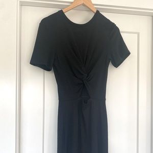 Aritzia Black Dress with Twist Front.